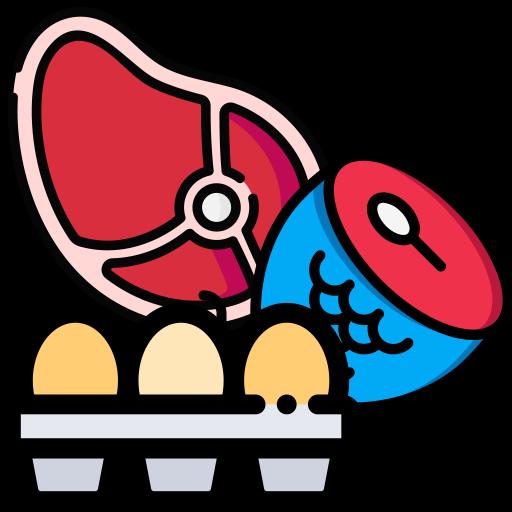 Kød, fisk, skaldyr og æg icon