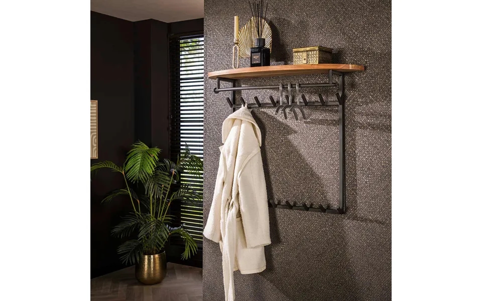 Vasto - Hattehylde I Akacietræ Med Seksten Knager Og Bøjlestang