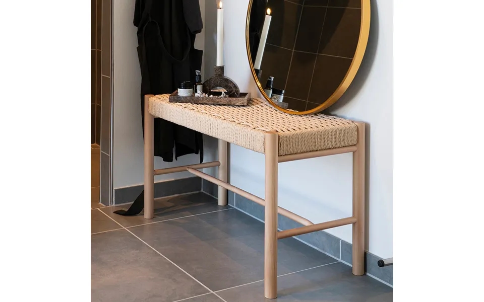 Alamo - Bænk I Lyst Træ Og Flet