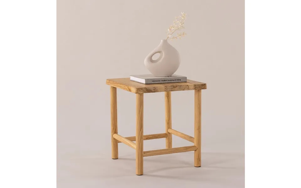 Booster - Skammel I Teaktræ, 42 X 42 Cm.