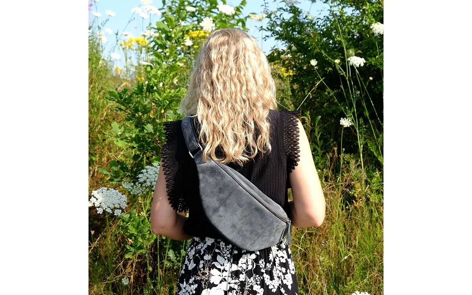 Bumbag I Grå Ruskind