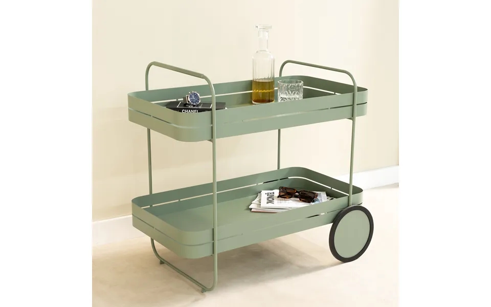Carrito - Serveringsvogn I Støvet Grøn Metal