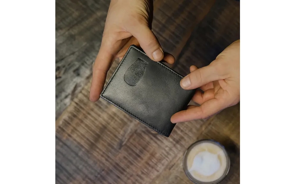 Pung I Sort Læder Med Pengeclips