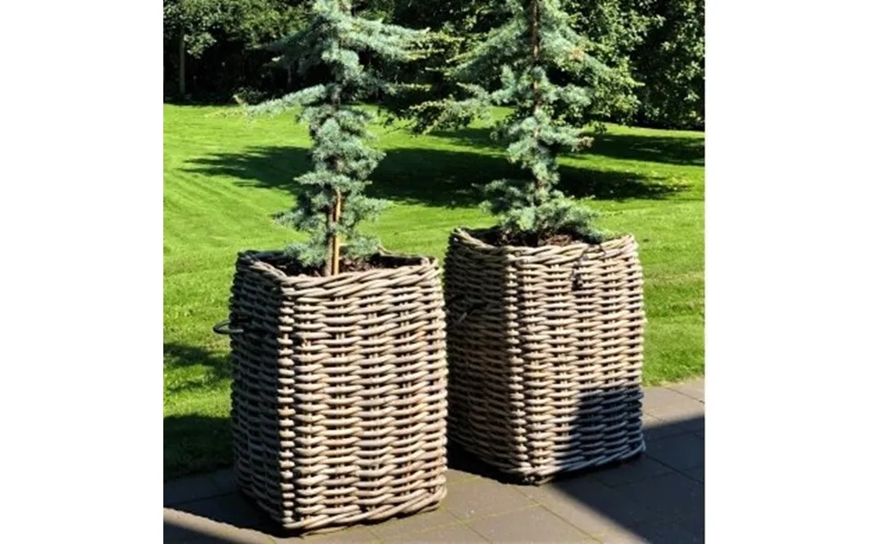 Ratata - Rattan Kurv, Firkantet, 59 X 59 X Højde 84 Cm