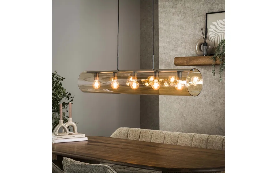 Tabarca - Loftlampe I Rundt Glas Med Fem Lyskilder Levering Uden Pære