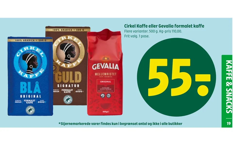 Cirkel Kaffe Eller Gevalia Formalet Kaffe