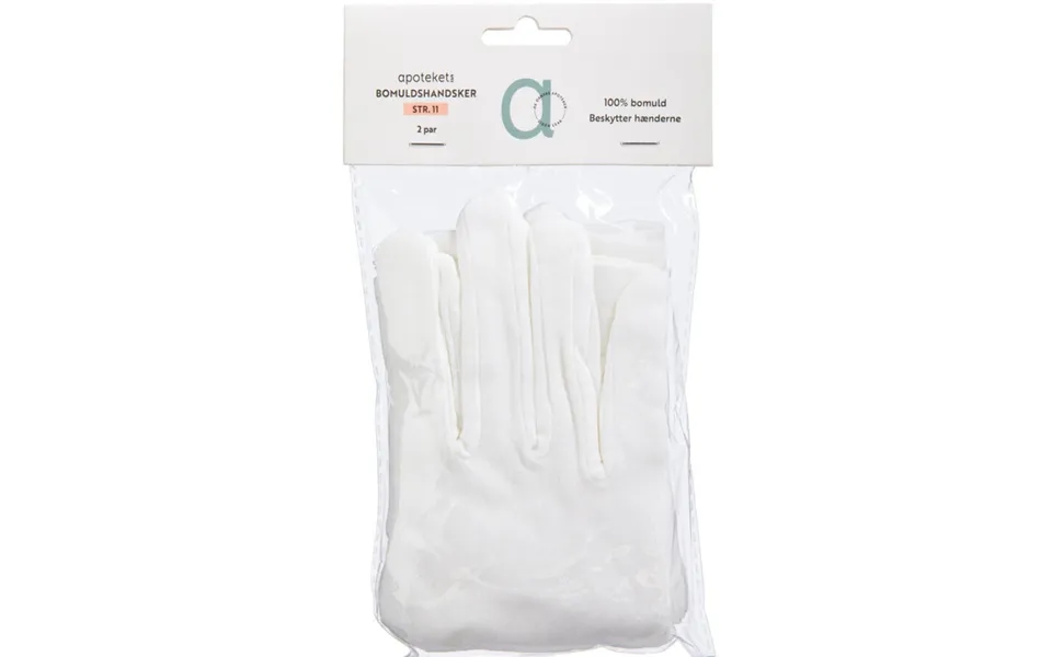 Apotekets Bomuldshandsker Str. 11 2 Par