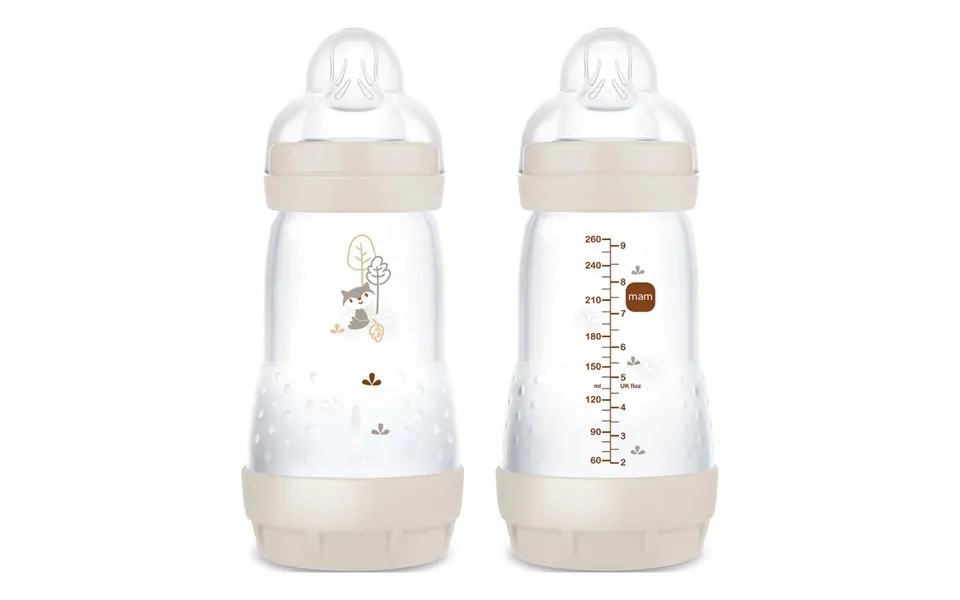 Mam Easy Start Anti-colic Sutteflaske 0 Beige 2 X 260 Ml