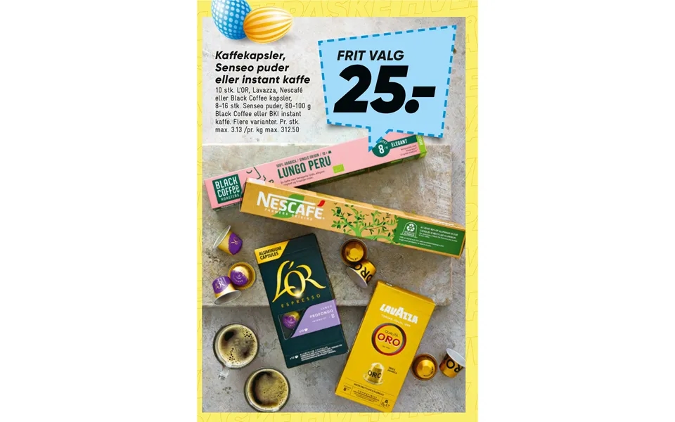 Kaffekapsler, Senseo Puder Eller Instant Kaffe