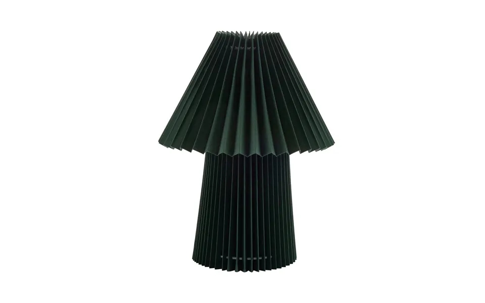 Fold Plisseret Bordlampe, Grøn - H31cm