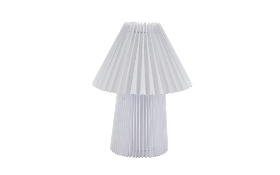 Fold Plisseret Bordlampe, Hvid - H31cm