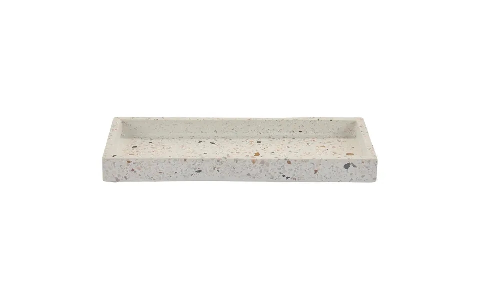 Terazzo Bakke, Hvid - 30x12 Cm