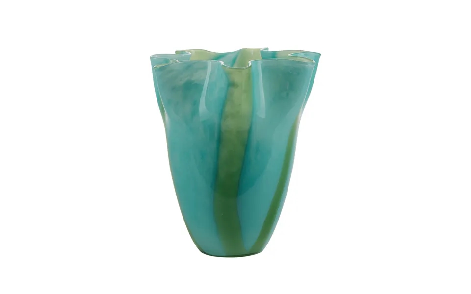 Tulipan Vase, Grøn Turkis - H24 Cm