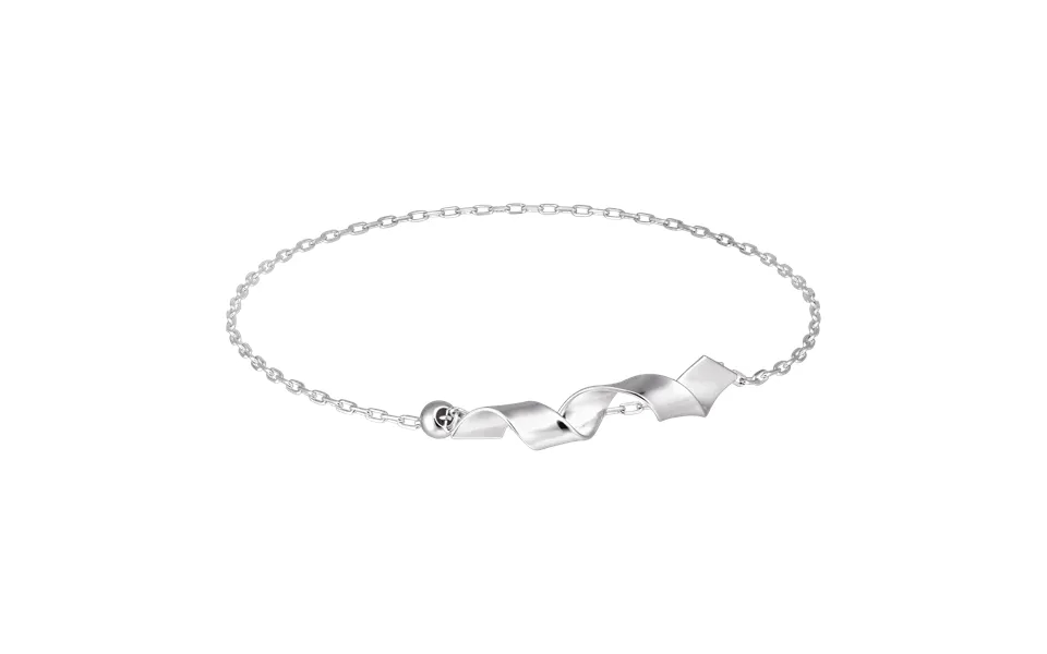 X Ow Swirl Ankelkæde - Sølvbelagt