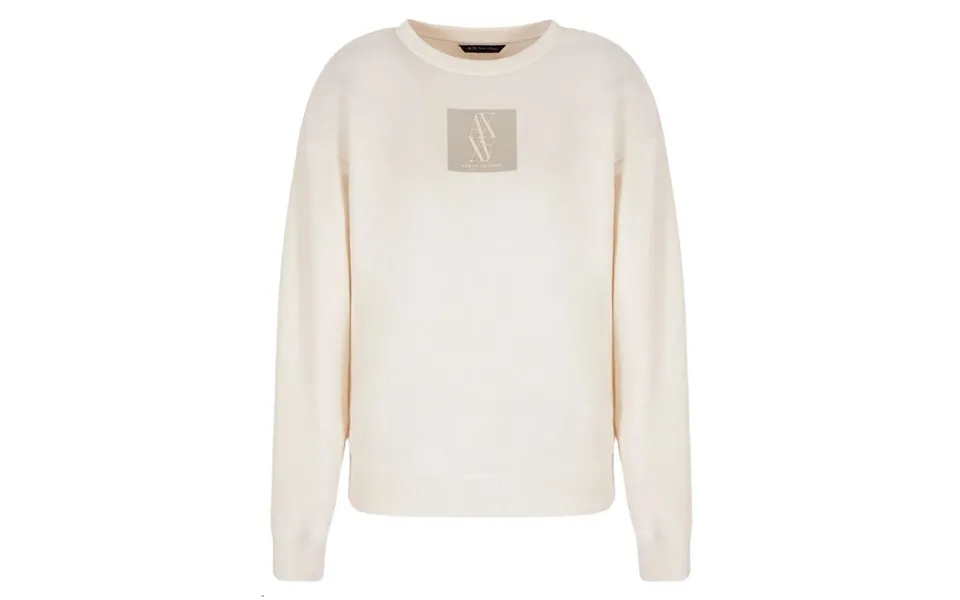 Armani Exchange Woman Logo Sweatshirt White Str. M
