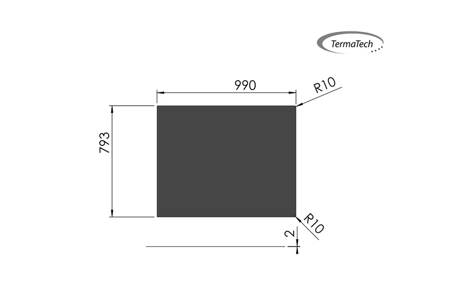 Firkantet Gulvplade I Stål Til Biopejse - 79,3 X 99 Cm