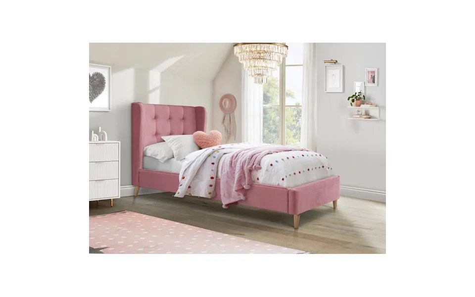 Estella 90x200 Cm Seng - Rosa Velour