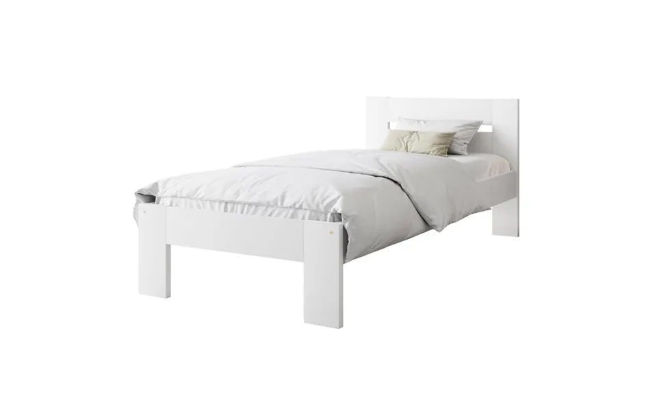 Matilda 90x200 Seng - Hvid Massivt Bøgetræ