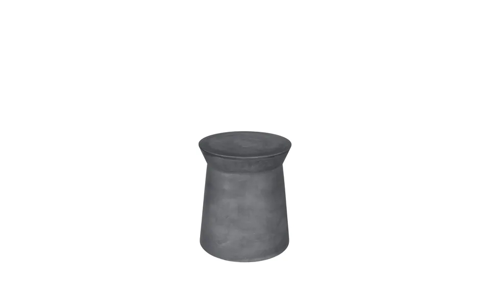 Broste Copenhagen Fiber Udendørs Skammel, Rund - Charcoal Fibercement Ø40