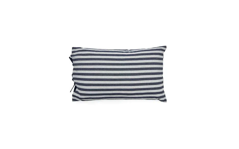 Kave Home Tabby Pude Til Kæledyr, Rektangulær - Hvid Og Blå Bomuld Striber 60x40
