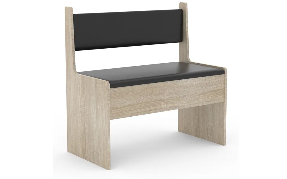 Vcm Nordic Esal 80 Hjørnebænk, M. Ryglæn Og Opbevaring - Natur Træ 80x42