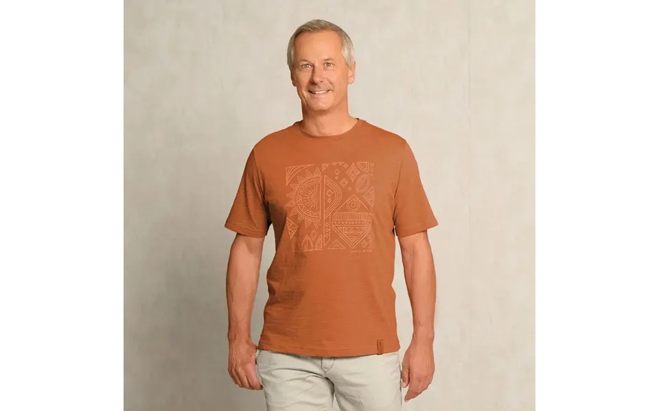 Herre T-shirt - Orange Brun