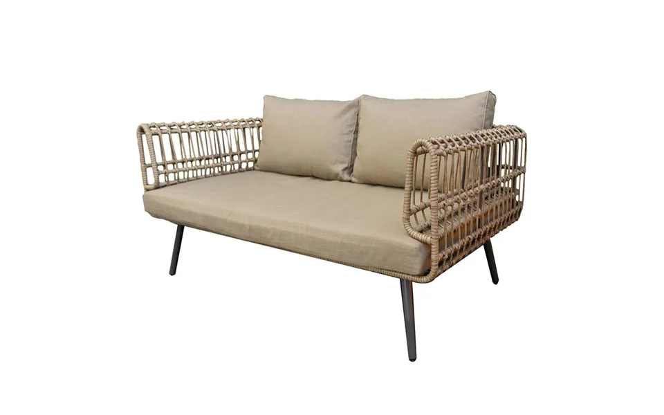 2 Personers Sofa Ariki Stål Rattan Syntetisk Rattan 161 X 84 X 67 Cm