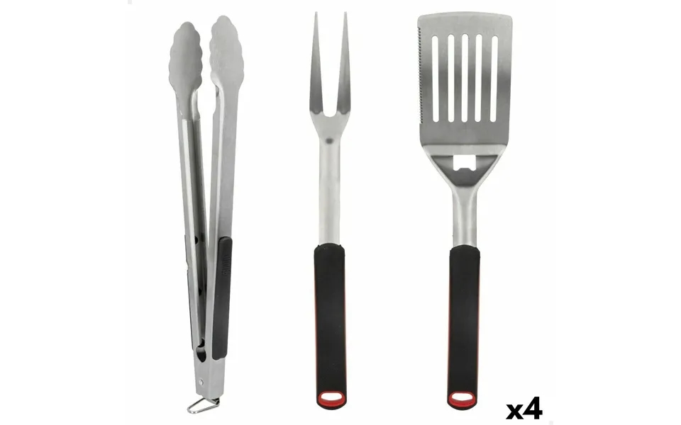Aktive Grillredskabssæt 3 Dele - Rustfrit Stål, 9 × 41 × 5 Cm 4 Enheder