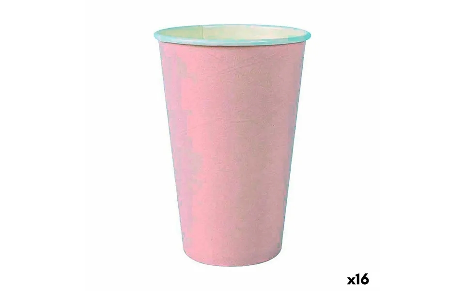 Algon Engangskopper I Pap, Pink - 450 Ml, 16 Stk 7 Dele