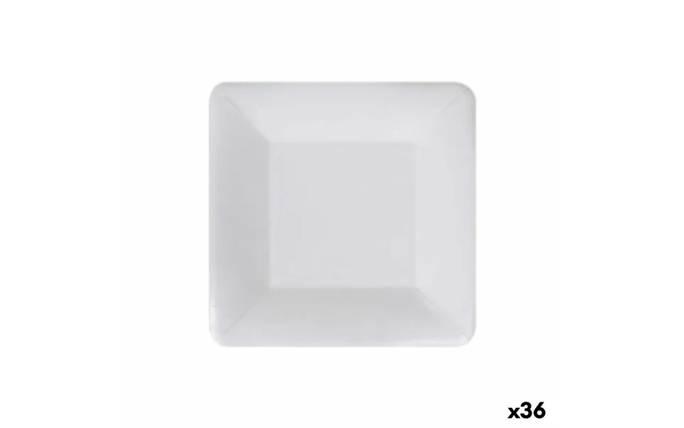 Algon Engangstallerkener I Pap, Hvid, 18 Cm - 36 Stk.