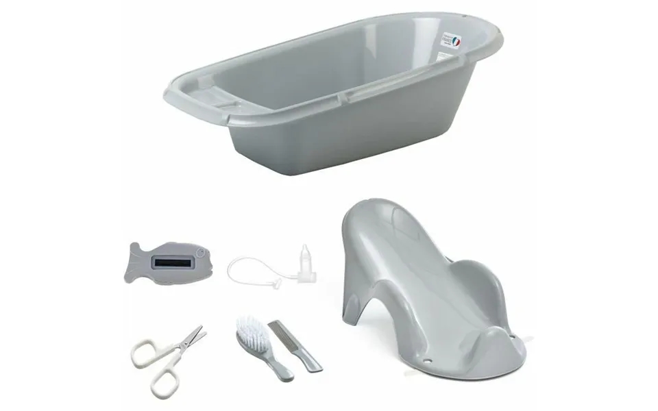 Baby Badekar Thermobaby - Grå Med Tilbehør