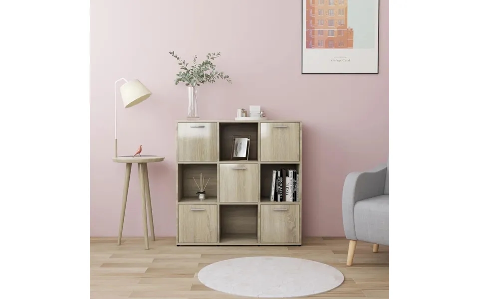 Bogreol 90x30x90 Cm Konstrueret Træ Sonoma-eg