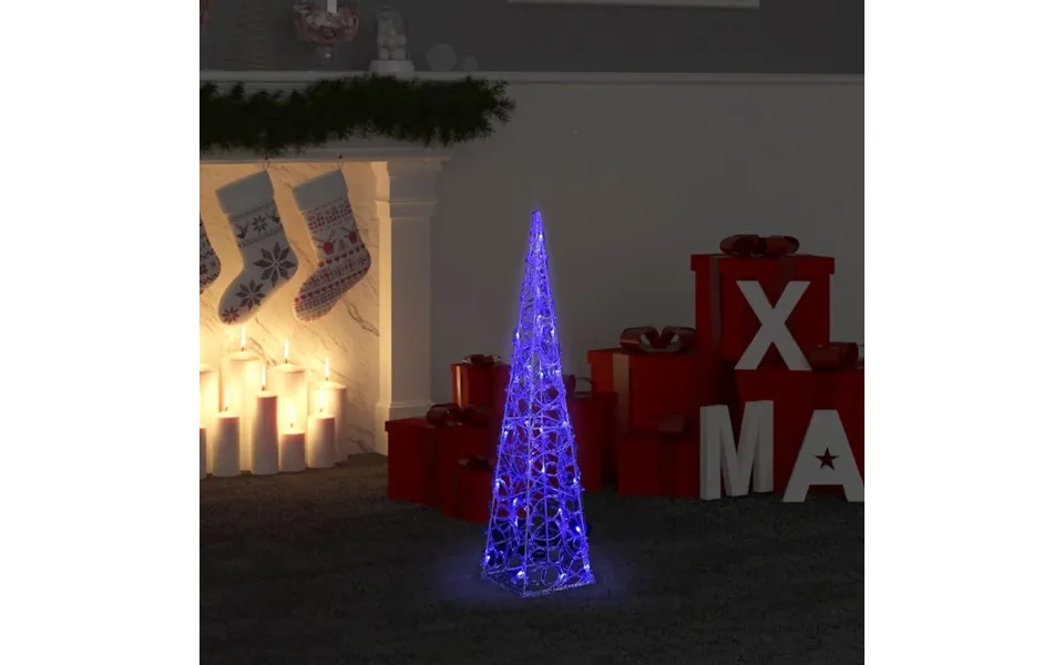 Dekorativ Led-lyskegle 60 Cm Akryl Blå