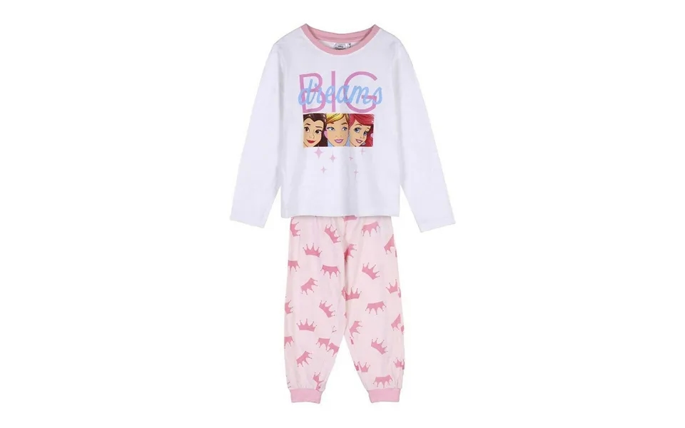 Disney Princess Pyjamas Til Piger - Hvid, 2 År