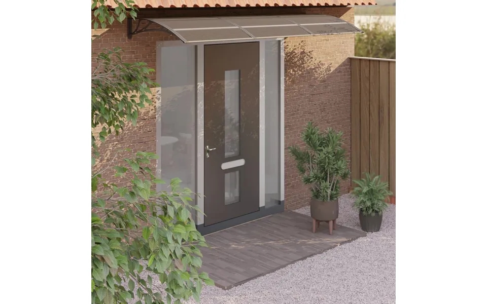 Dørbaldakin 300x100 Cm Polycarbonat Sort