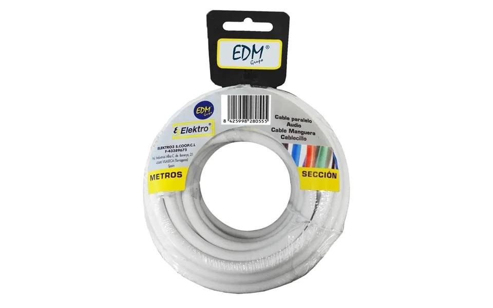 Edm Coaxial Tv-antennekabel - Hvid, 5 M 3 X 1,5 Mm