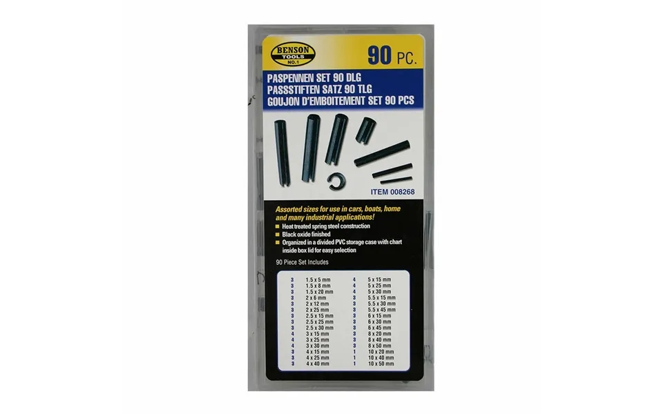 Fjederstiftsæt Bensontools - 90 Dele