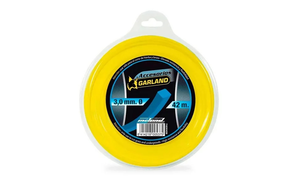 Garland Trimmerline 3,0 Mm Firkantet - 42 M Nylon, Gul