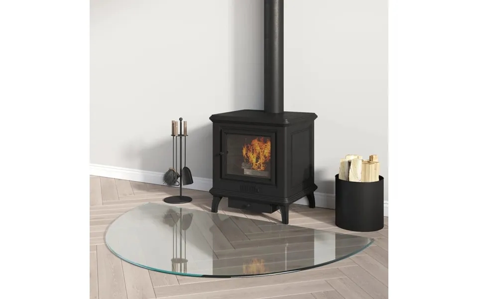 Glasplade Til Pejs 1000x 600 Mm Halvrund