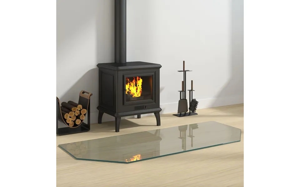 Glasplade Til Pejs 120x50 Cm Sekskantet