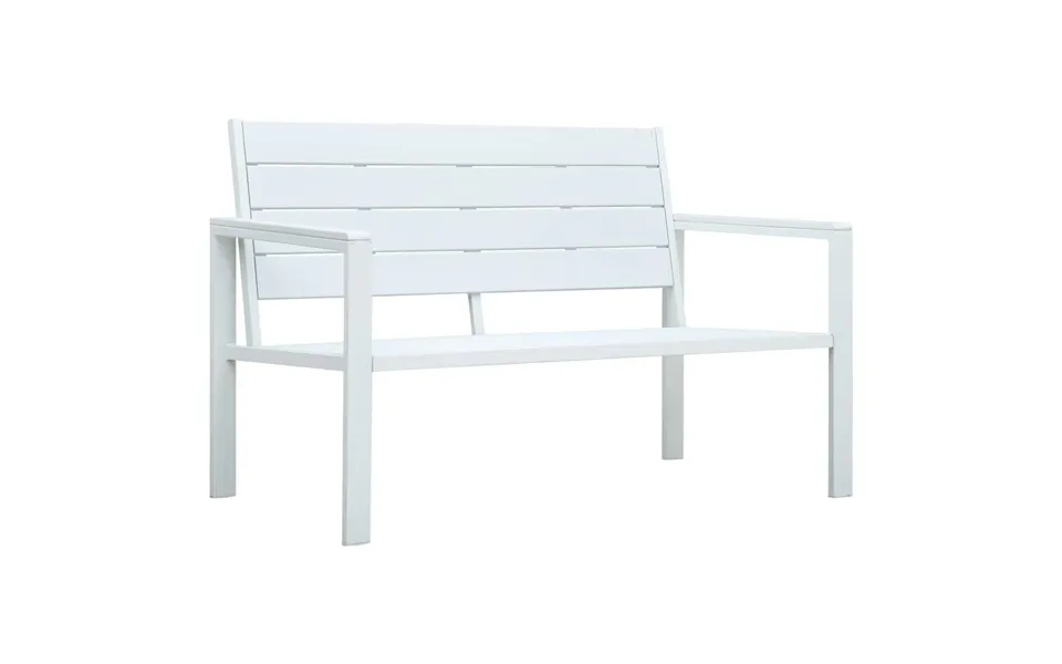 Havebænk 120 Cm Hdpe Trælook Hvid