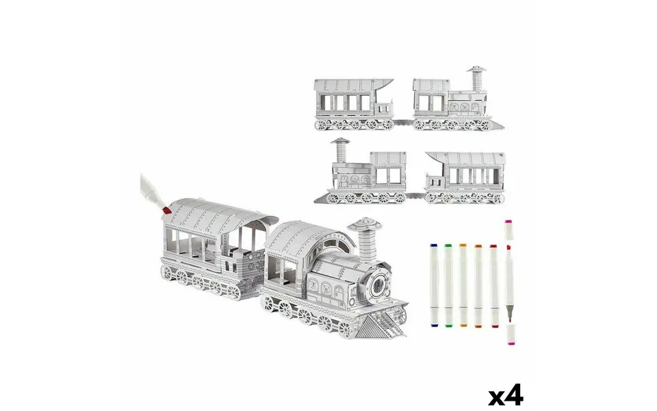 Hobby Sæt - Tog I Pap 4 Enheder