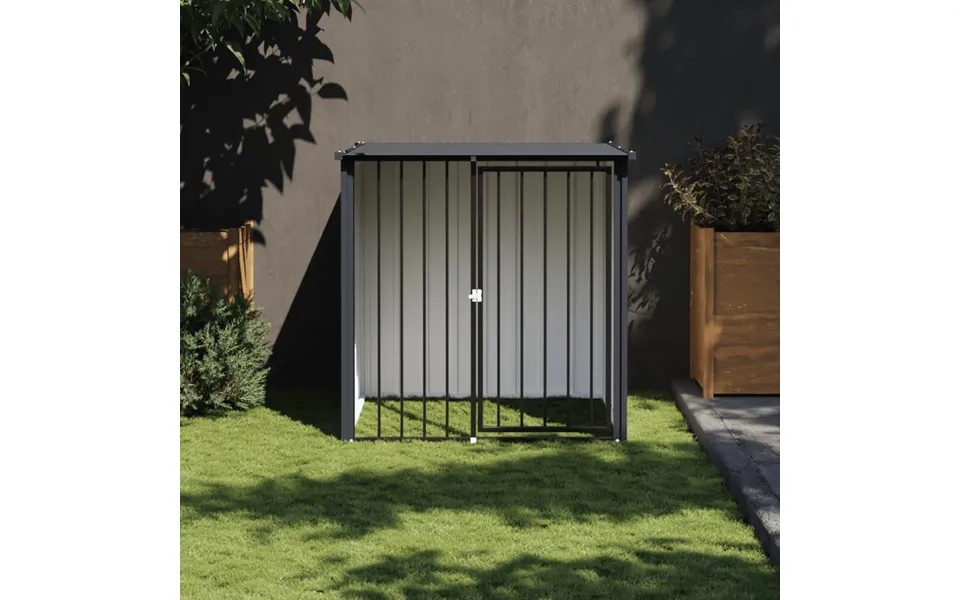 Doghouse With Tag 110x103x109 Cm Galvanized Steel Black