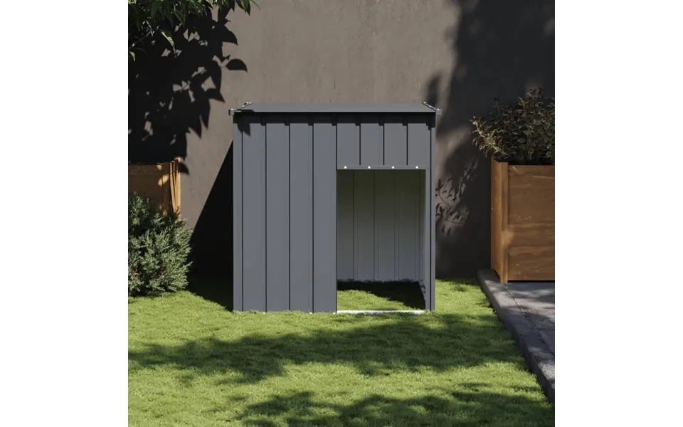 Doghouse With Tag Anthracite 110x103x109 Cm Galvanized Steel