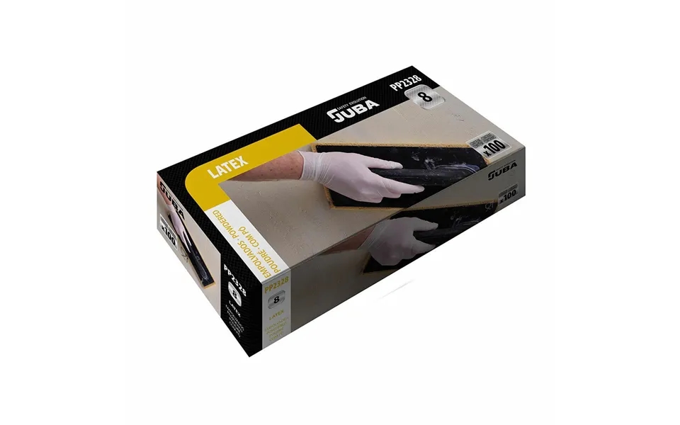 Juba Engangshandsker I Latex, Pulveriseret - Str. 9 100 Stk