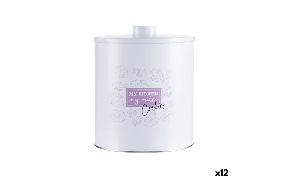 Kagedåse Kinvara My Kitchen My Rules - Hvid, 17 × 20 × 17 Cm 12 Stk