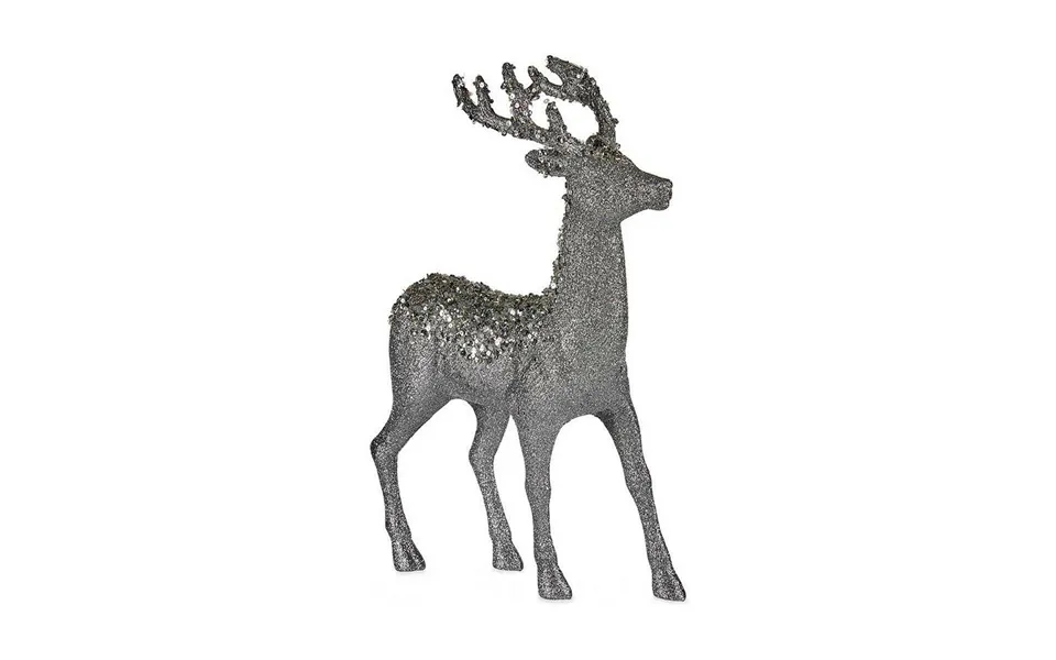 Krist Julerensdyr - Hvid Sølv Dekoration 15 × 45 × 30 Cm