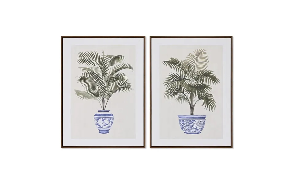 Lærredsmaleri - Palmemotiv, 60 × 4 × 80 Cm