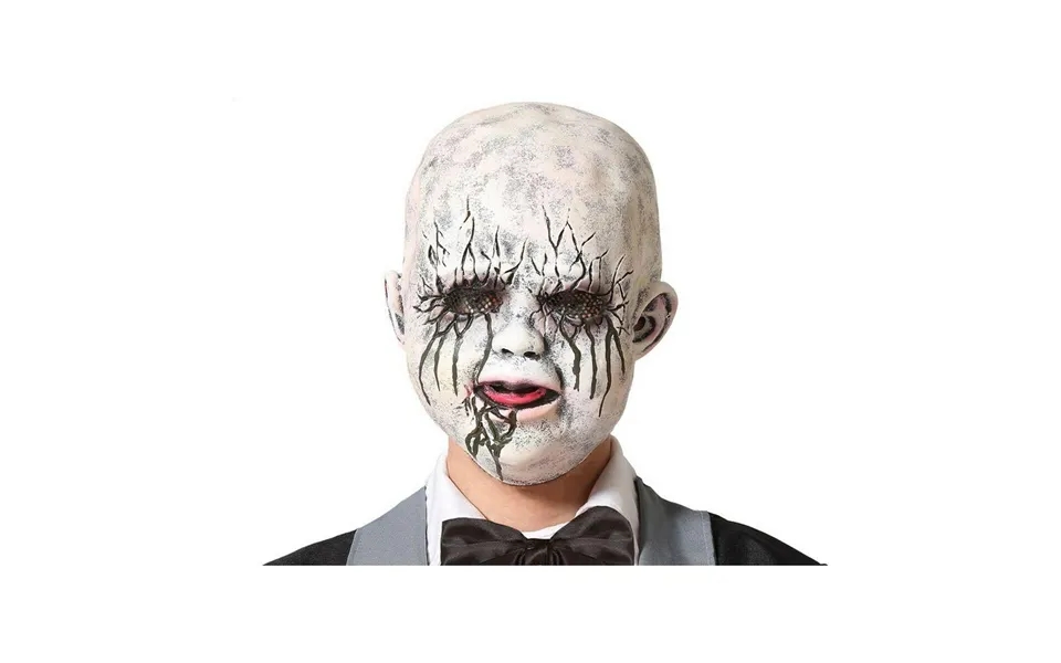 Maske Halloween - Hvid Ond Dukke