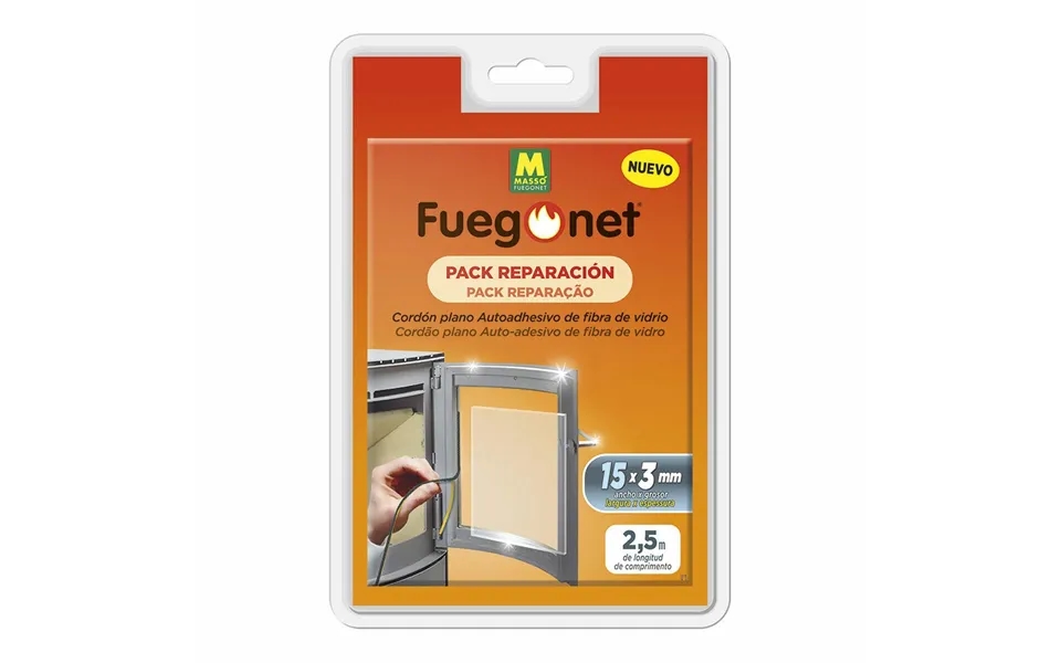 Massó Fuegonet Reparationssæt Til Pejs - Glasfiber, 2,5 M